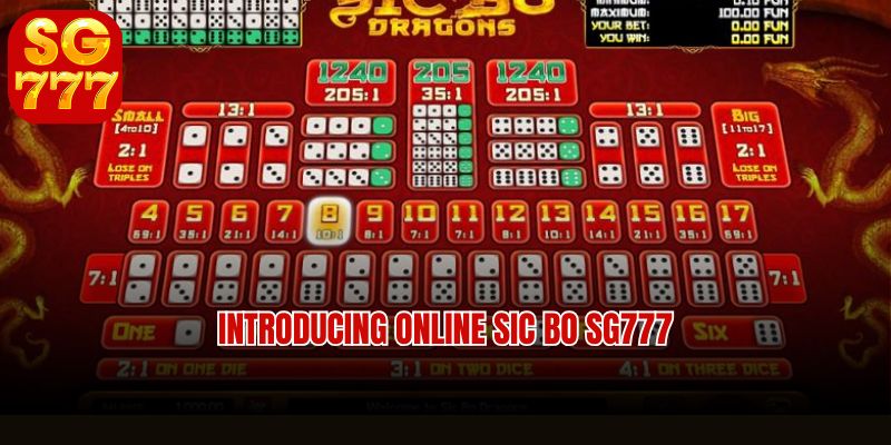 Online Sic Bo SG777 betting strategies explained