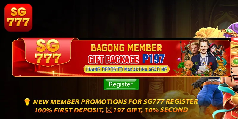 New member promotions for sg777 register – 100% first deposit, ₱197 gift, 10% second